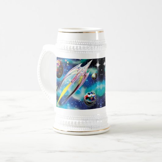 Chope À Bière Fusée de verre (Devant gauche)