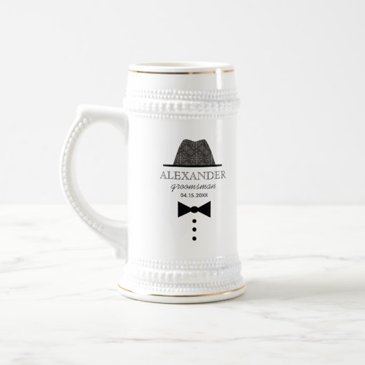 Chope À Bière Garçon d'honneur de mariage classique (Gauche)