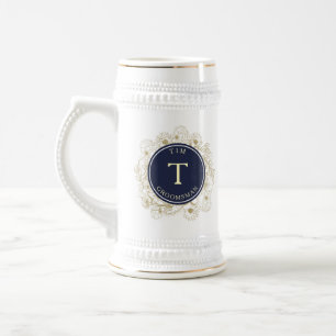 Chope À Bière Garçons d'honneur élégants en marine