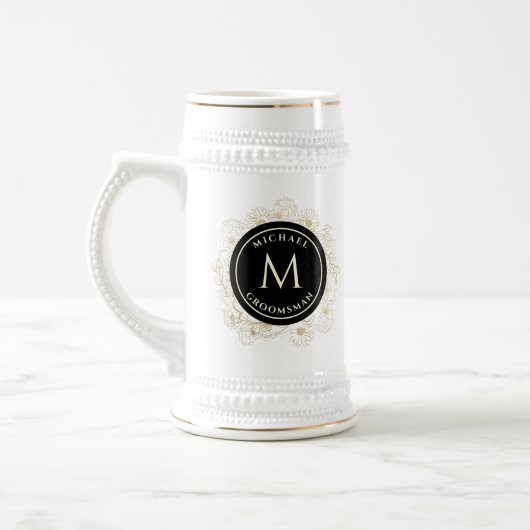 Chope À Bière Gars d'honneur de mariage classique (Gauche)