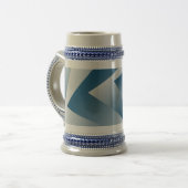 Chope À Bière Géométrie bleu sarcelle (Devant gauche)