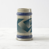 Chope À Bière Géométrie bleu sarcelle (Centre)