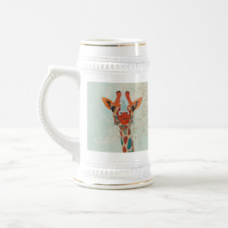 Chope À Bière Girafe jetante un coup d'oeil ambre Stein