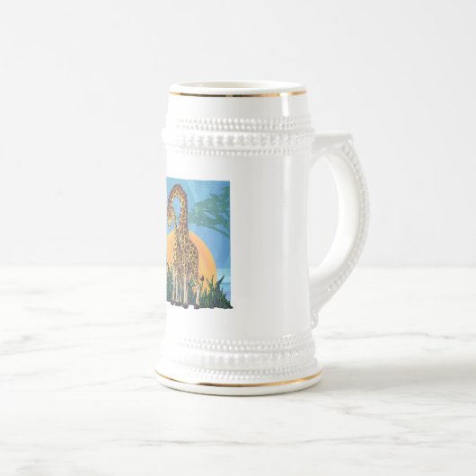 Chope À Bière Giraffe maman et bébé (Devant droit)