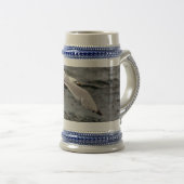 Chope À Bière Glide Gris/Bleu 22 oz Stein (Devant droit)
