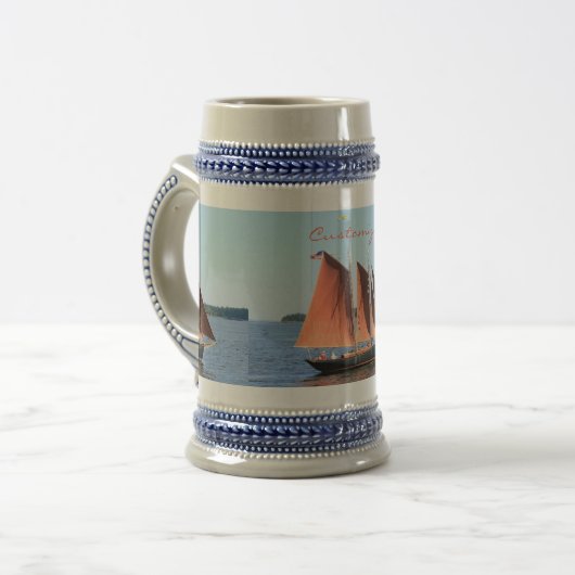 Chope À Bière goélette à voile rouge (Devant gauche)