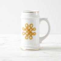 GOLD CELTIC KNOT Blanc et or Stein