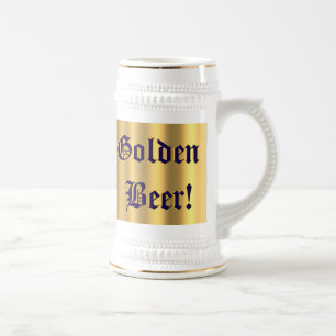 Chope À Bière Golden Beer ! sur design or #1 Stein