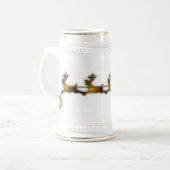 Chope À Bière Golden Deer Christmas Santa Claus Sledge (Devant gauche)