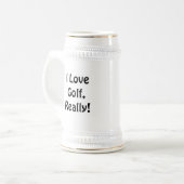 Chope À Bière Golf Stein, humoristique (Devant gauche)