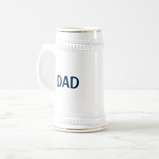 Chope À Bière Golf Tee Temps Golf Papa Nom Beer Stein (Devant gauche)