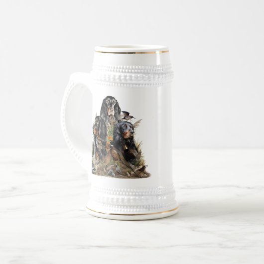 Chope À Bière Gordon Setters, Passion pour les oiseaux, Art (Devant gauche)