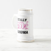 Chope À Bière Grand-maman totalement impressionnante - T-shirts (Devant gauche)