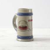 Chope À Bière Grand requin blanc moyen dessin animé (Devant gauche)