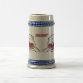 Chope À Bière Grand requin blanc moyen dessin animé (Centre)