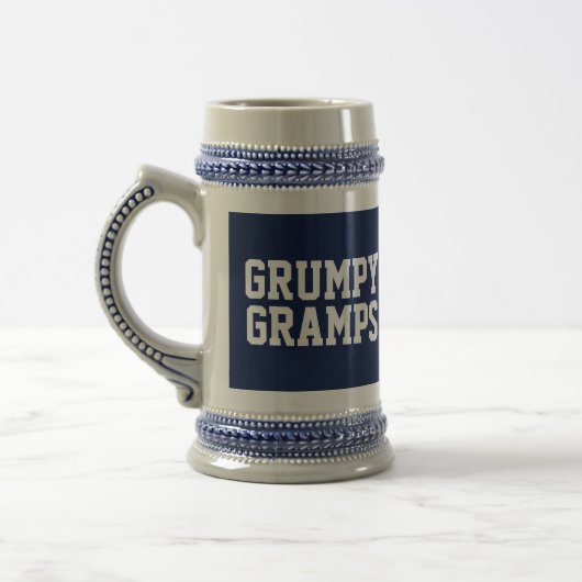 CHOPE À BIÈRE GRANDPA GRUMPY GRAMPS BEAU STEIN (Gauche)