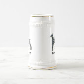 Chope À Bière Grille de silhouette de chien Doberman Pinscher (Centre)