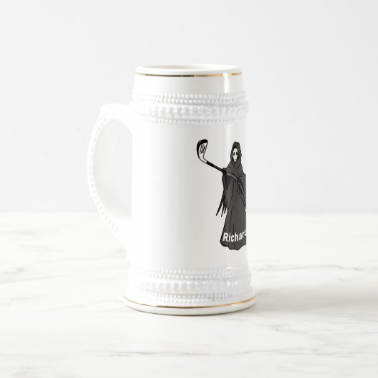 Chope À Bière Grim Reaper Golfer Stein | Golf Beer Lovers Gift (Devant gauche)