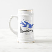 Chope À Bière Groomsman Stein Mariage Vintage Bluebirds (Gauche)