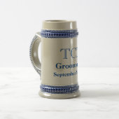Chope À Bière Groomsmen Classique Personnalisé Bière Stein (Devant gauche)