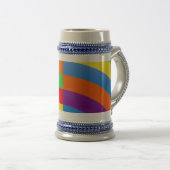 CHOPE À BIÈRE GROS CERCLES DE STRIPES DE COUVERTURE GRANDES GRAI (Devant droit)