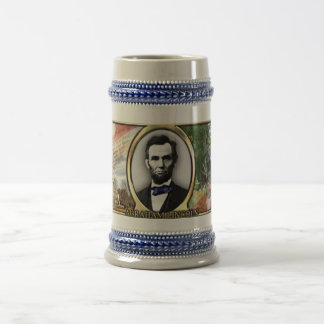 Chope À Bière Guerre civile Stein du Président Abraham Lincoln