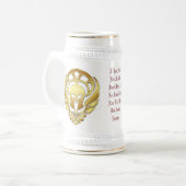 Chope À Bière Guerrier Stein spartiate d'or (Devant gauche)