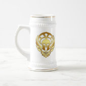Chope À Bière Guerrier Stein spartiate d'or (Gauche)