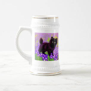 Chope À Bière Gustav Klimt Black Kitten