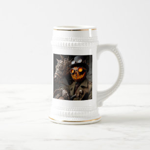 Chope À Bière Halloween Steampunk Jack-O-Lantern Horseman