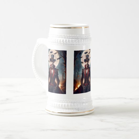 Chope À Bière Halloween Steampunk Vampire Zombie (Devant gauche)