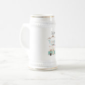 Chope À Bière Happy Camper Personnalisé (Devant gauche)