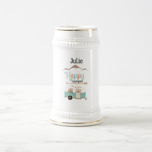 Chope À Bière Happy Camper Personnalisé