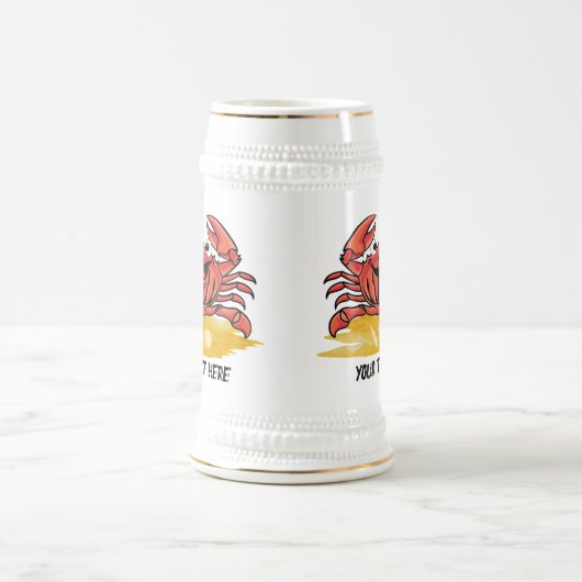 CHOPE À BIÈRE HAPPY CRAB, (ÉDITABLE) (Centre)