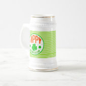Chope À Bière Happy St. Patrick's Day Circle Design-63501 (Devant gauche)