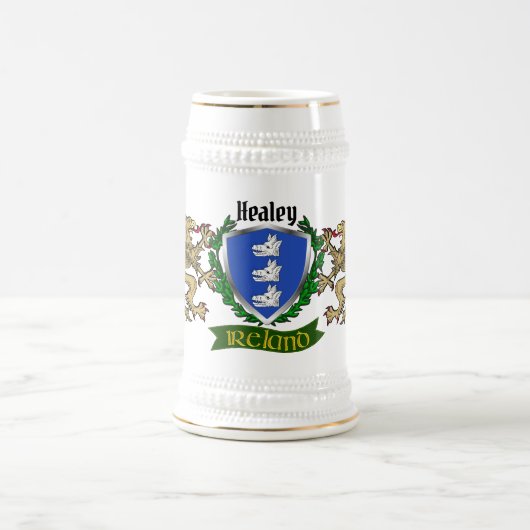 Chope À Bière Healey/O'Healey Irish Shield Beer Stein (Centre)