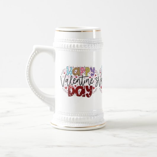 Chope À Bière Heureuse Sainte-Valentin moderne (Gauche)