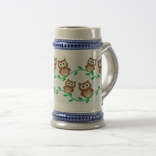 Chope À Bière Hiboux mignons