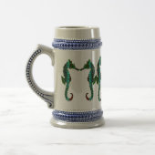 Chope À Bière Hippocampes verts Stein (Gauche)