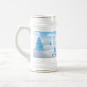 Chope À Bière Hiver Thème Joyeux Noël Stein (Gauche)