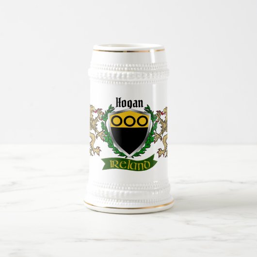 Chope À Bière Hogan/O'Hogan Irish Shield Beer Stein (Centre)