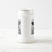 Chope À Bière Holstein Cow Flowers Farm Farmhouse Personalized (Centre)