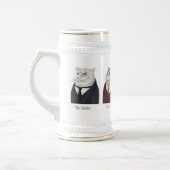 Chope À Bière HOMMES CHATS Stein + Texte (Gauche)
