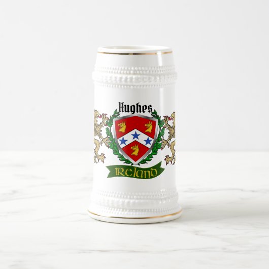 Chope À Bière Hughes Irish Shield Beer Stein (Centre)