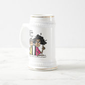 Chope À Bière Humour d'attitude de maris et d'épouses (Devant gauche)