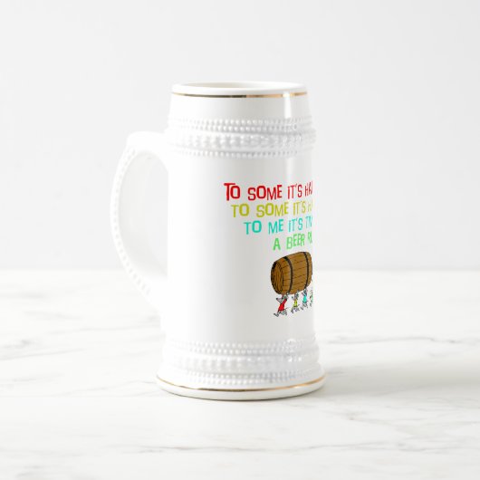 Chope À Bière Humour de course de bière (Devant gauche)