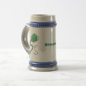 Chope À Bière Humour de dessin animé de l'aspirateur mignon (Devant gauche)