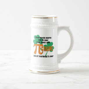 Chope À Bière Humour Saint Patrick's Day Pi Day Math Monogramme