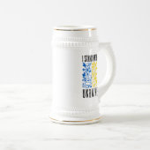 Chope À Bière I stand with Ukraine. Trident of Ukraine. (Devant droit)