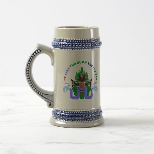 Chope À Bière Il voit à travers les feuilles (Gauche)